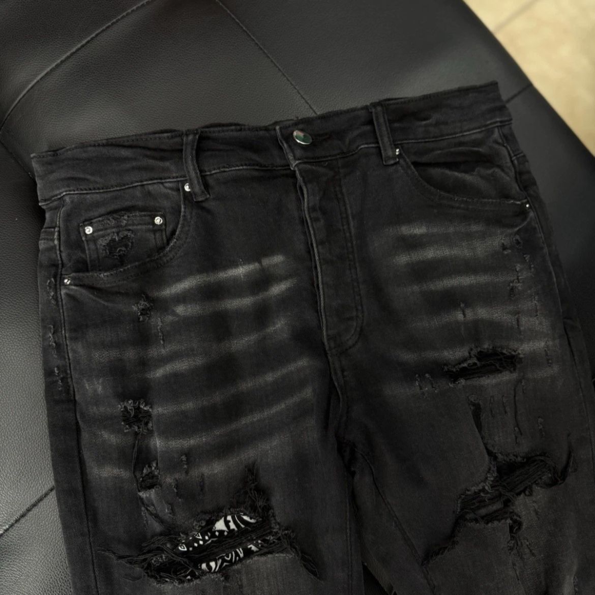 Amiri Black Flame Jeans 100% Authentic Quick Shipping