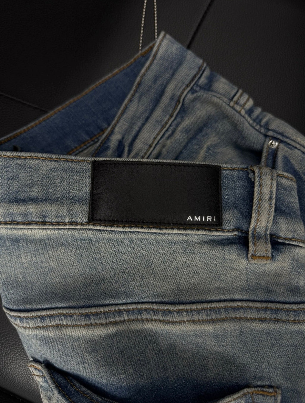 Amiri Blue White Patch Jeans 100% Authentic Quick Shipping