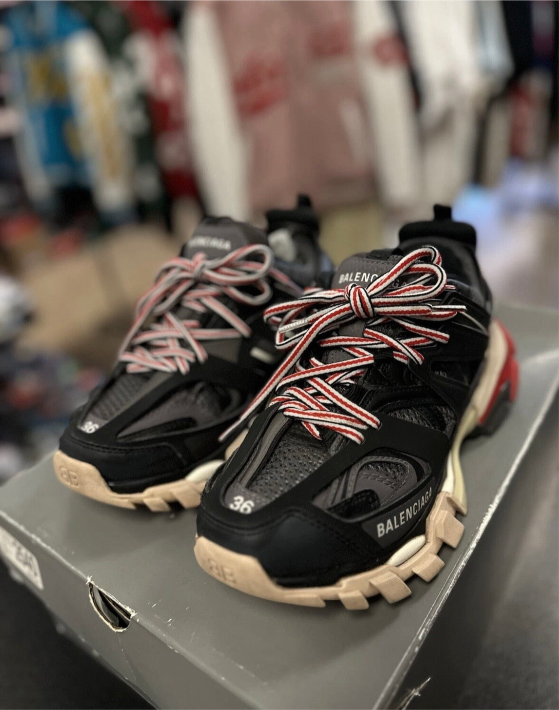 Balenciaga Track Black/Grey/Red Sneaker